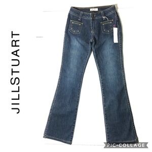 Jill Stuart Double Up Pocket Jeans NWT Sz 4 Blue Denim